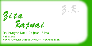 zita rajnai business card
